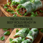 20 Minute Thai Basil Beef Rolls Recipe