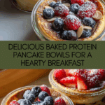 Baked Protein Pancake Bowls Recipe