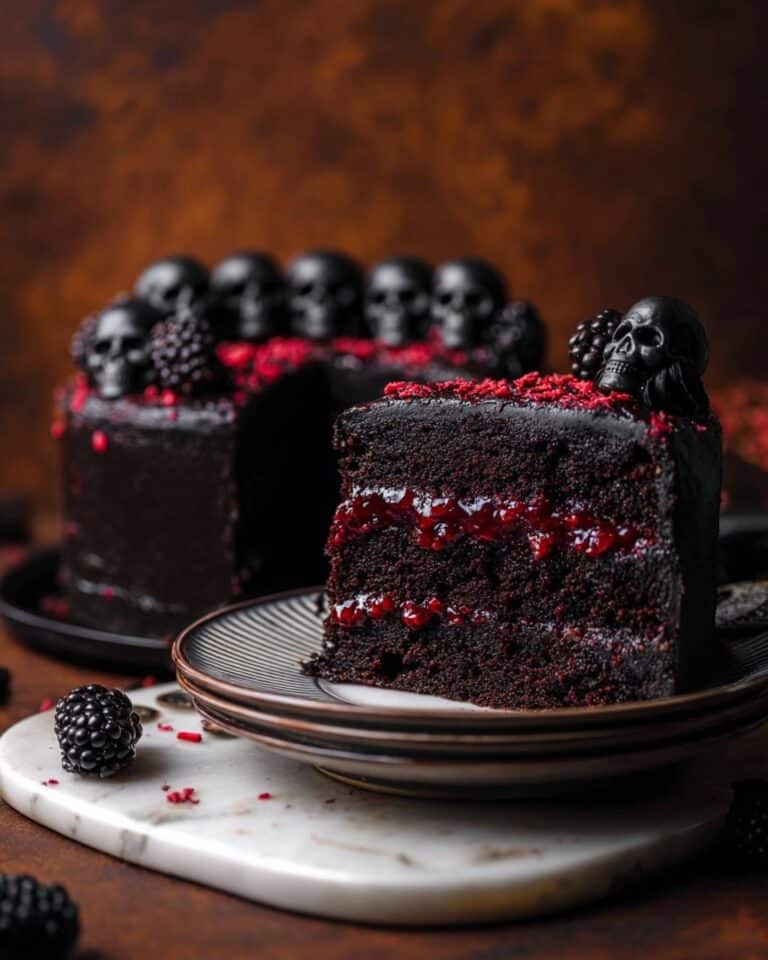 Spooky Black Velvet Halloween Cake Recipe