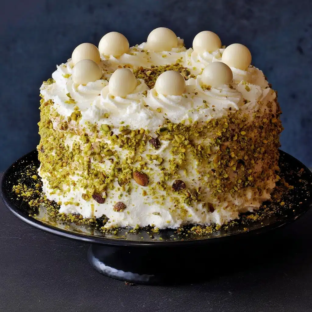 White Chocolate Pistachio Cake Recipe - Recipe Image