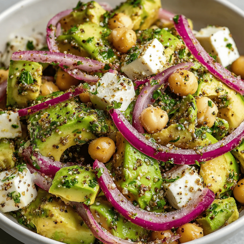Chickpea Feta Avocado Salad Recipe - Recipe Image