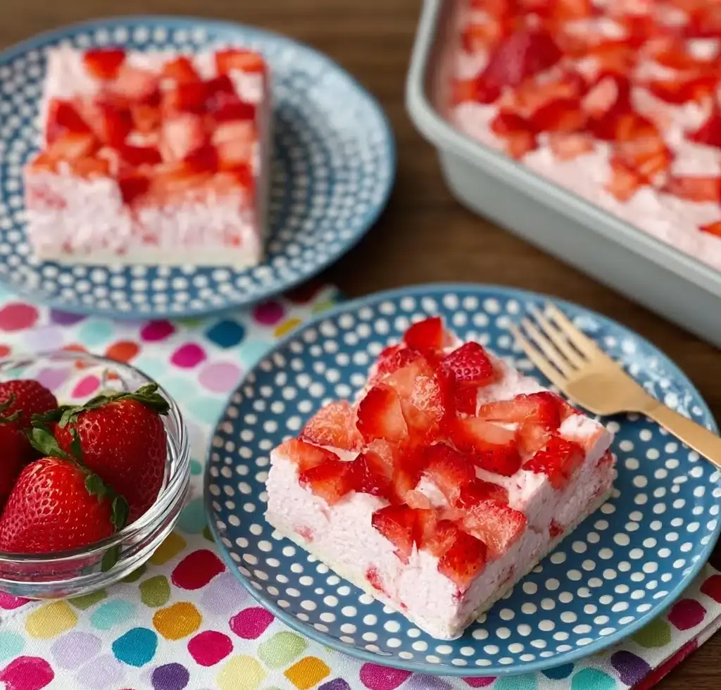 Lemon Strawberry Poke Cake Recipe