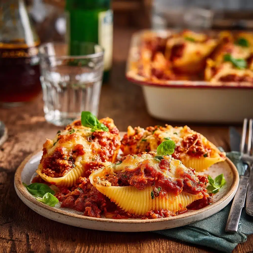 Stuffed Shells with Savory Beef Sauce Recipe - Recipe Image