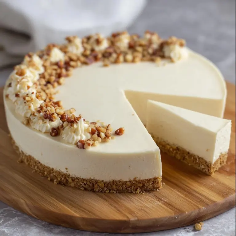 No-bake maple cheesecake with a pecan crust Recipe