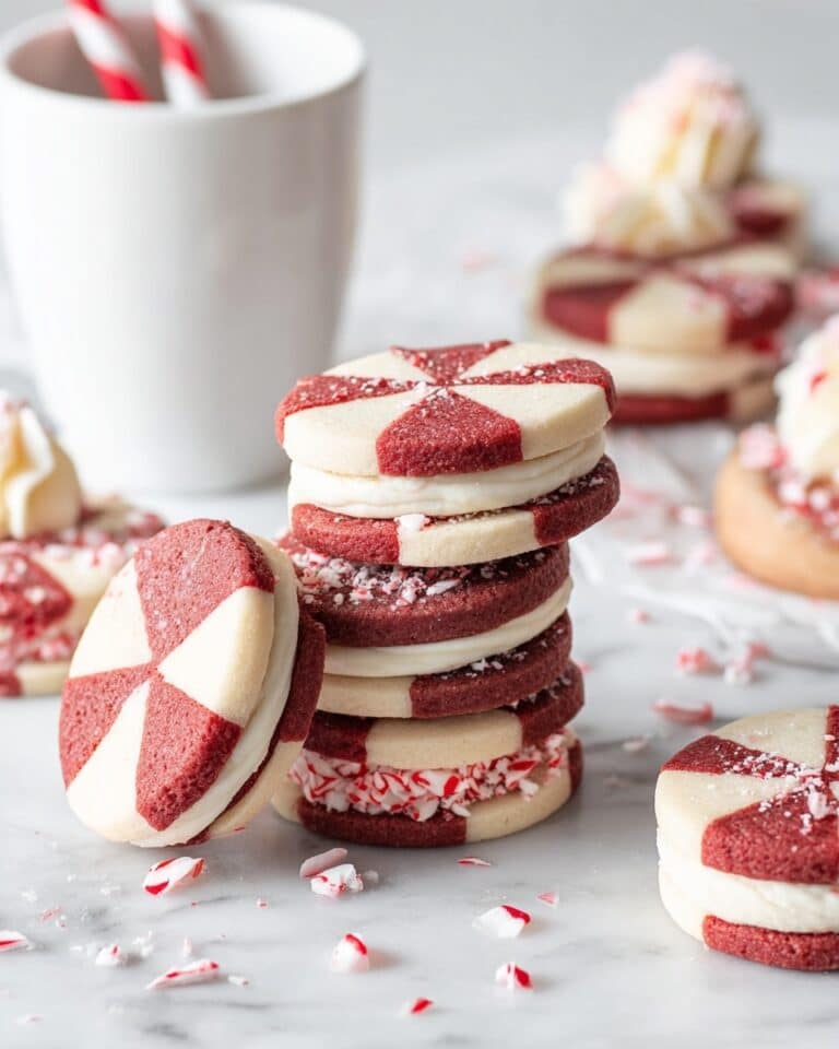 Peppermint Butter Cookie Sandwiches Recipe