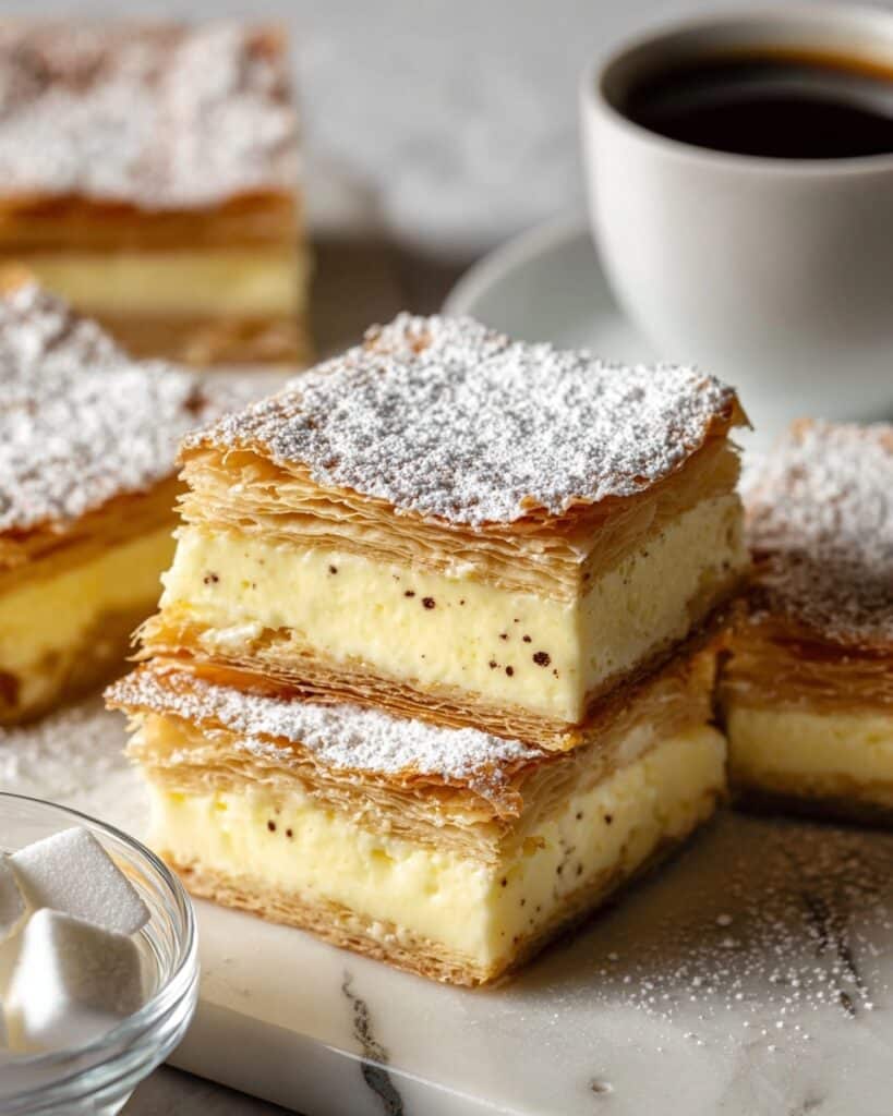 Creamy Vanilla Slice with Flaky Puff Pastry Recipe