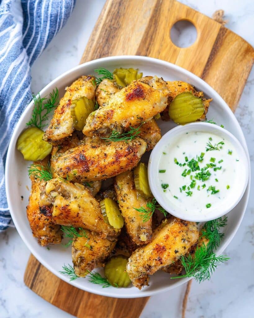 Dill Pickle Ranch Chicken Wings Recipe