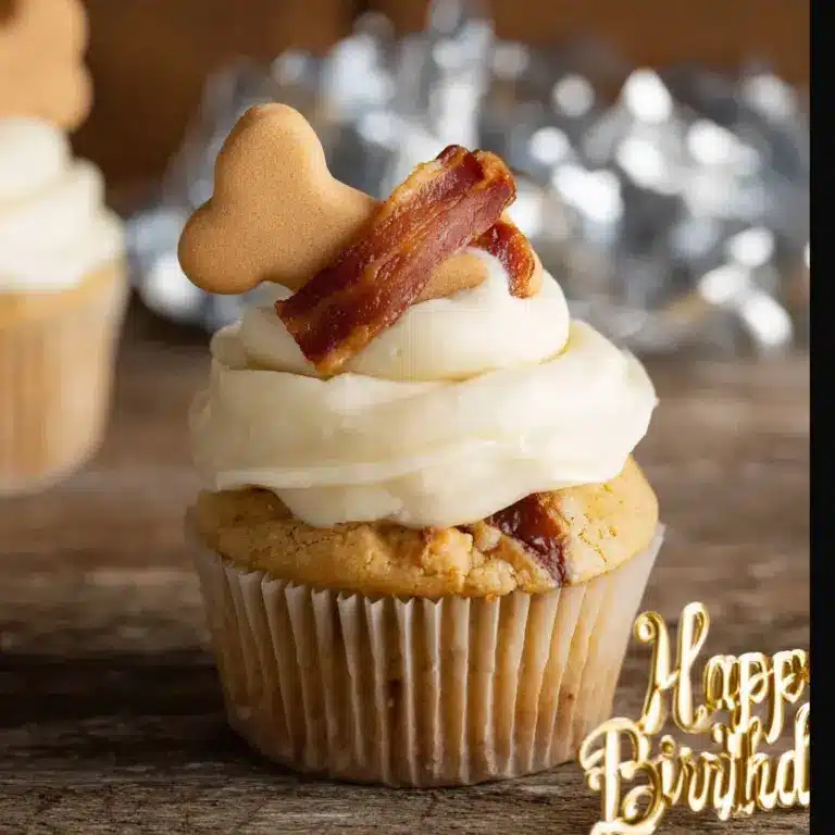 Dog cupcakes with frosting Recipe
