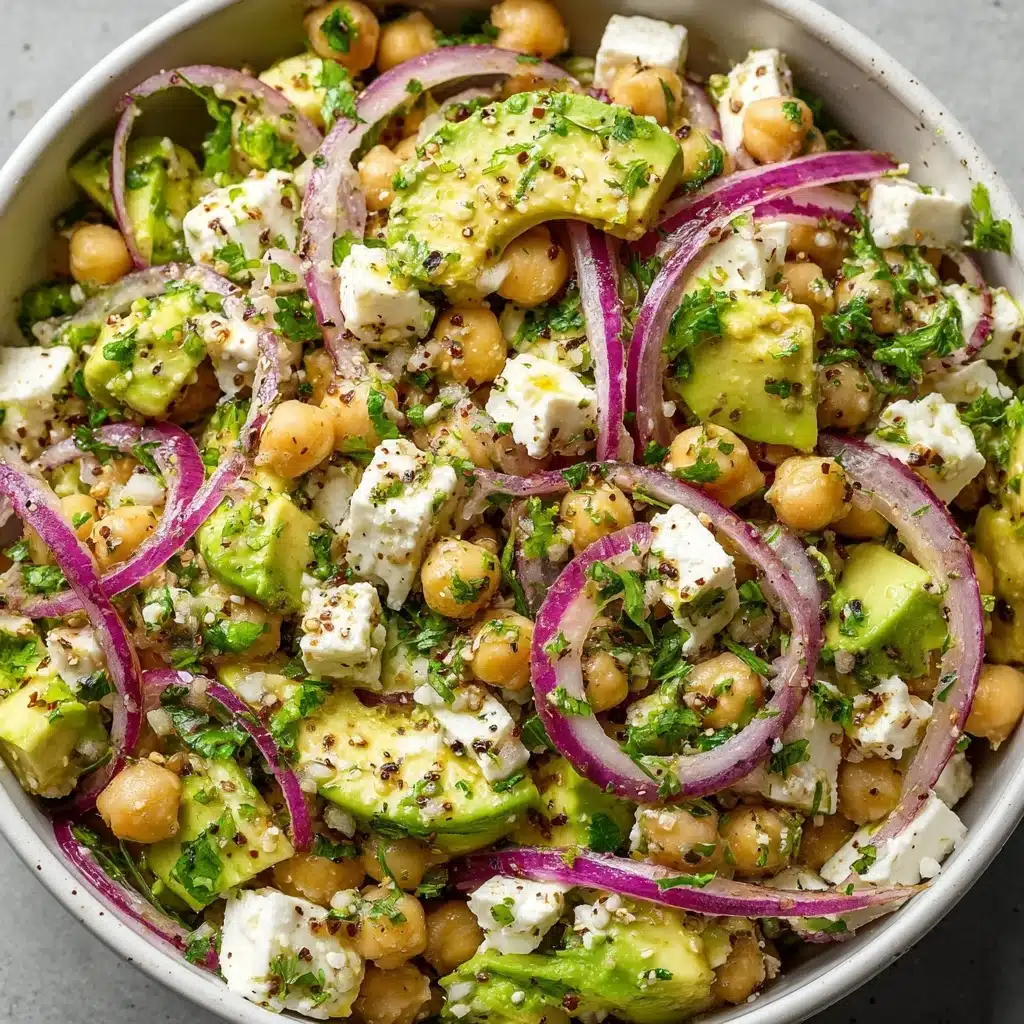 Chickpea Feta Avocado Salad Recipe - Recipe Image