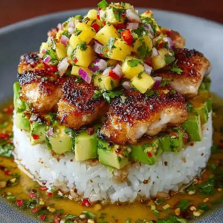 Honey Lime Chicken & Avocado Rice Stack Recipe