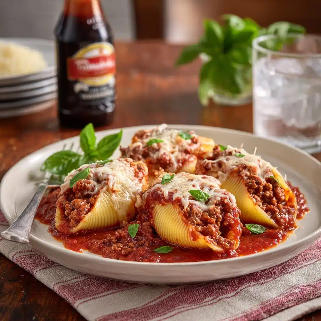 Stuffed Shells with Savory Beef Sauce Recipe