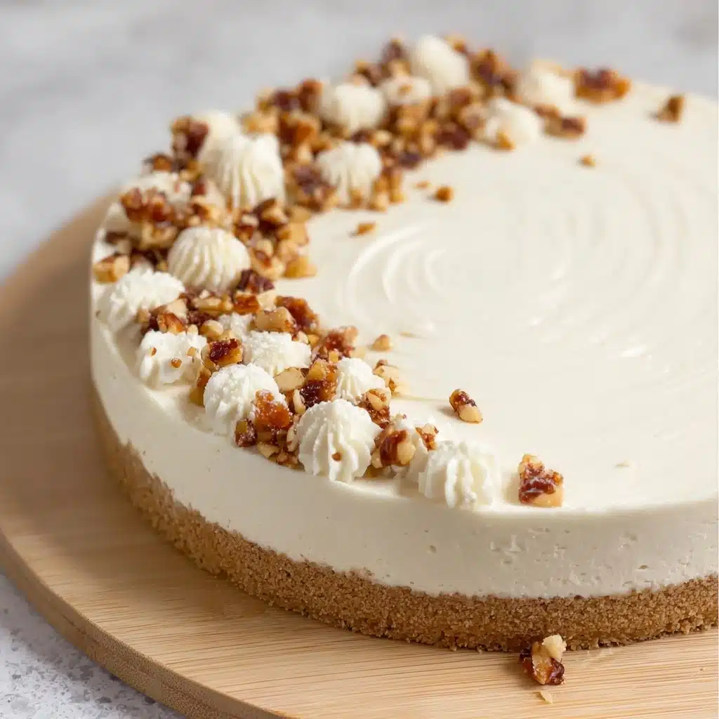 No-bake maple cheesecake with a pecan crust Recipe - Recipe Image