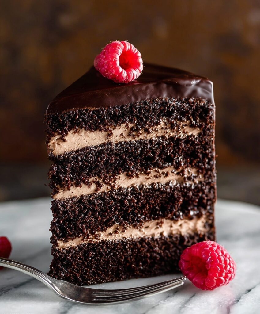 Dark Chocolate Mousse Cake Recipe