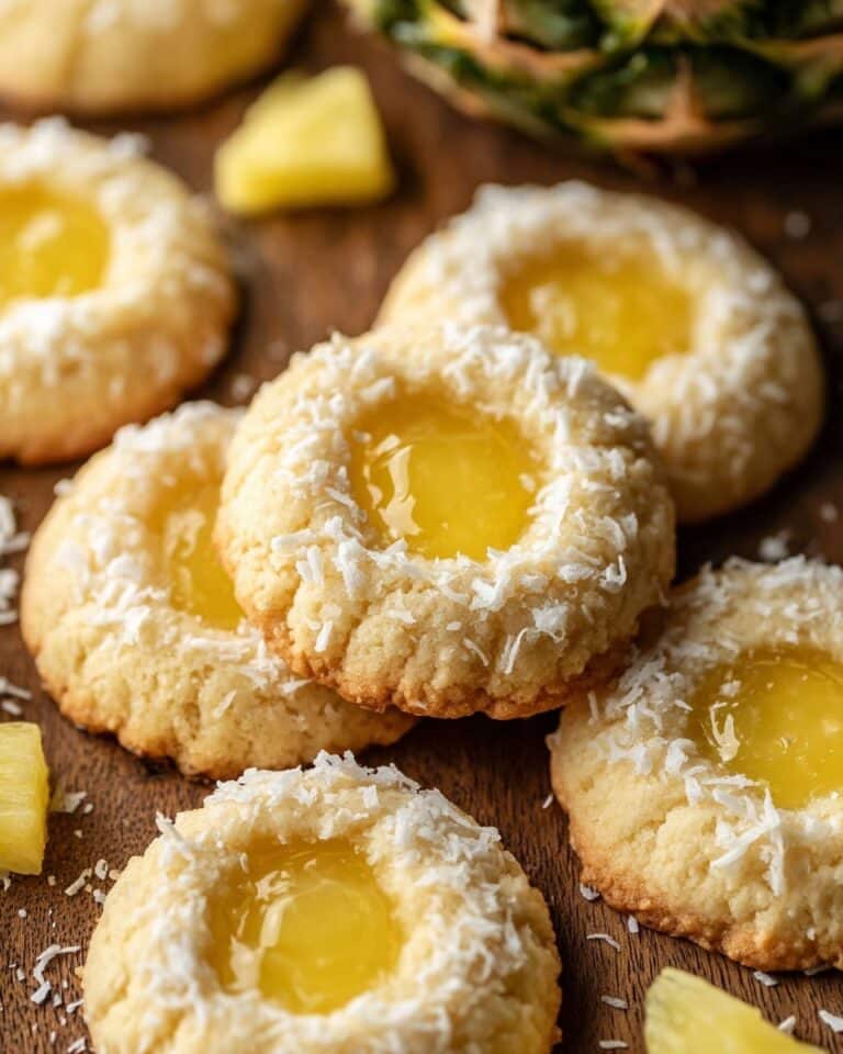 Easy Hawaiian Pineapple Coconut Thumbprint Cookies Recipe