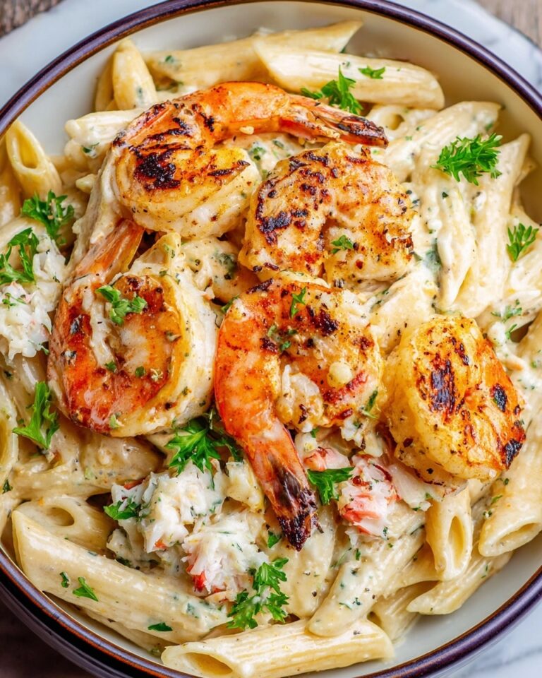 Creamy Cajun Shrimp and Chicken Alfredo Pasta Recipe