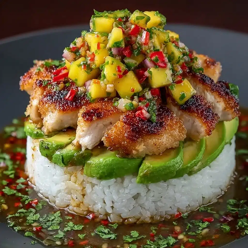 Honey Lime Chicken & Avocado Rice Stack Recipe