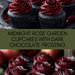 Wednesday Morticia's Midnight Rose Garden Cupcakes Recipe