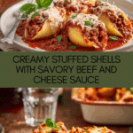 Stuffed Shells with Savory Beef Sauce Recipe