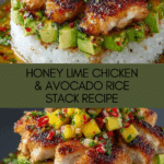 Honey Lime Chicken & Avocado Rice Stack Recipe