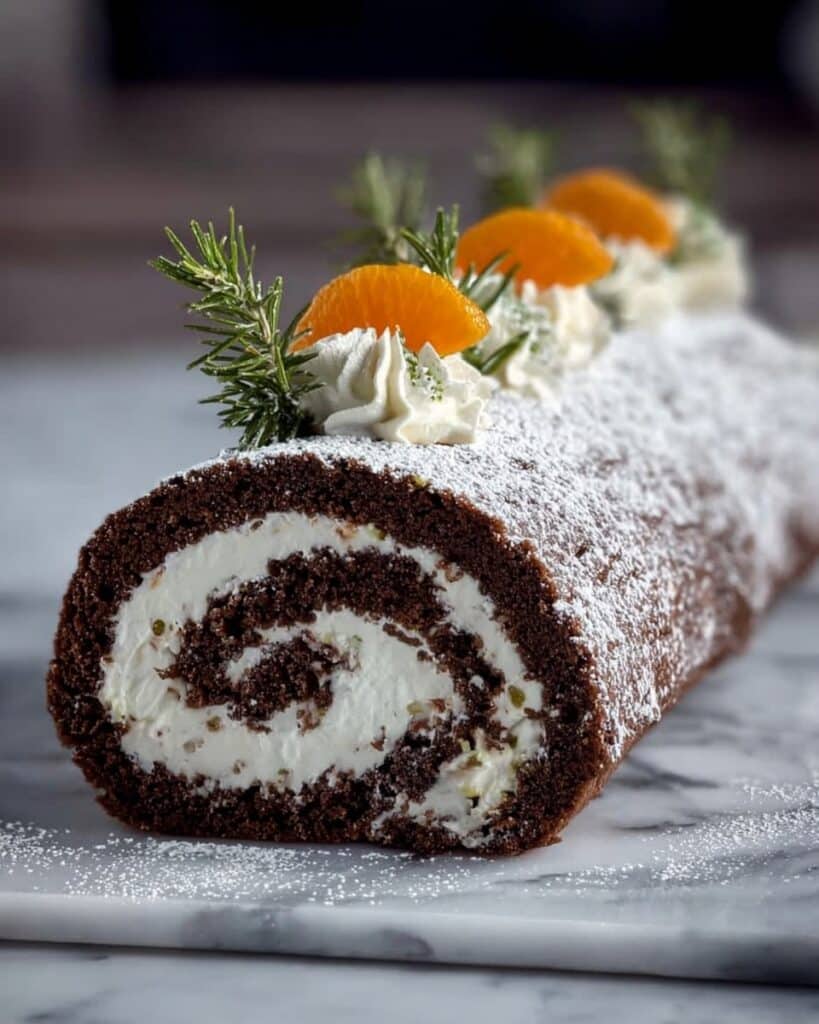 Christmas Gingerbread Yule Log Recipe