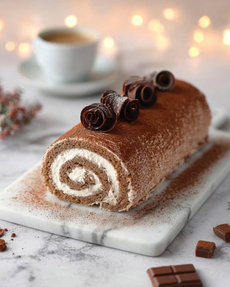 Gourmet Tiramisu Yule Log Cake Recipe