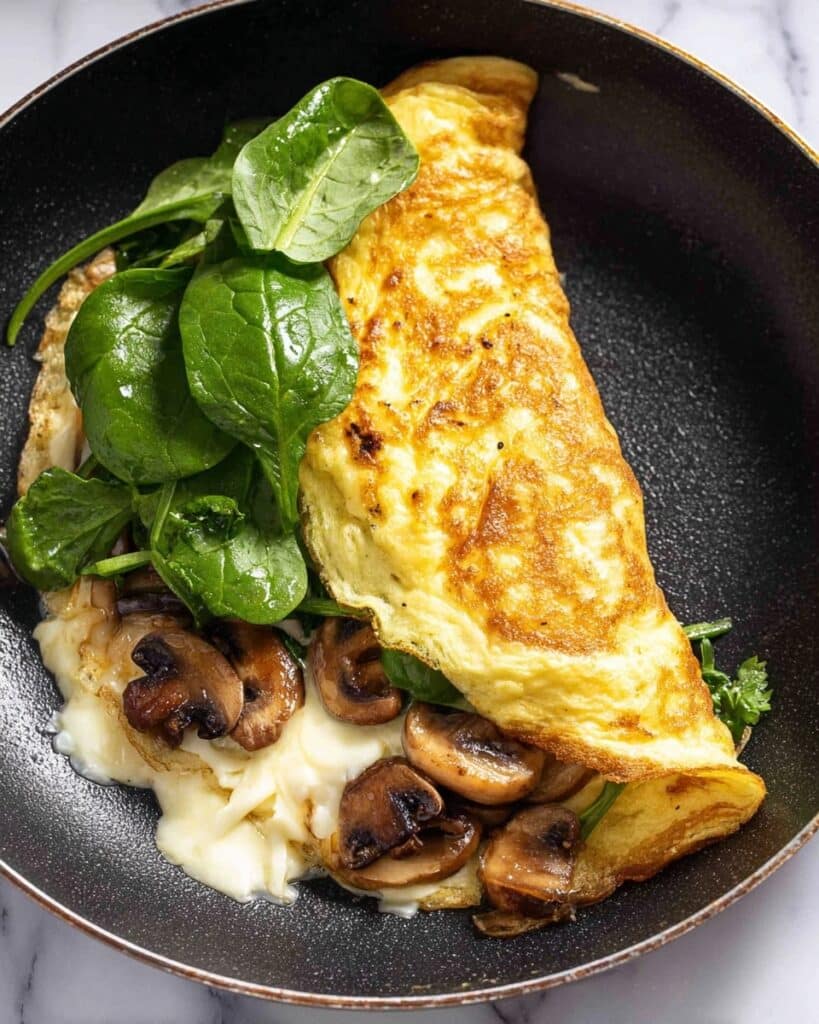 Mushroom and Cheese Omelette Recipe