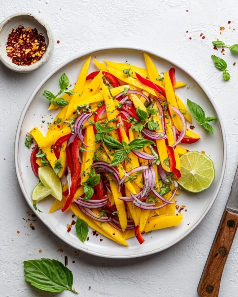 Mango Salad with Lime, Basil, and Cilantro Recipe