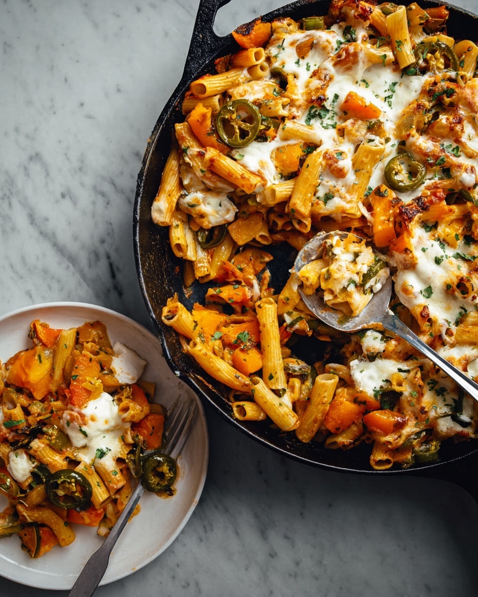 Spicy Butternut Squash Pasta with Spinach Recipe