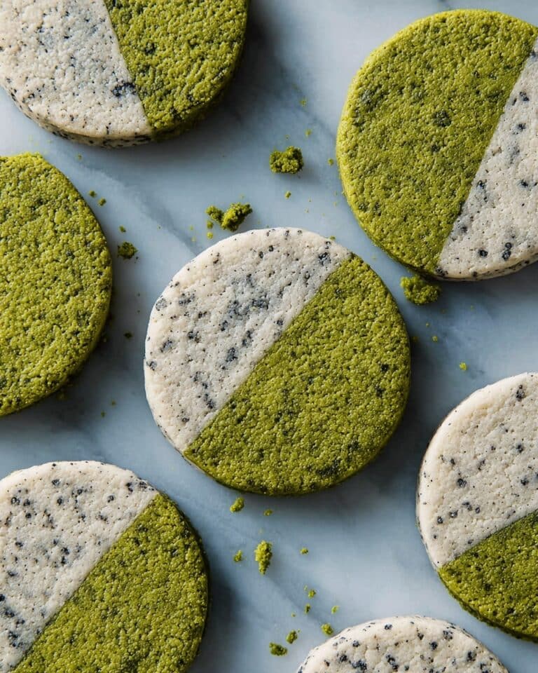 Matcha-Black Sesame Shortbread Cookies Recipe