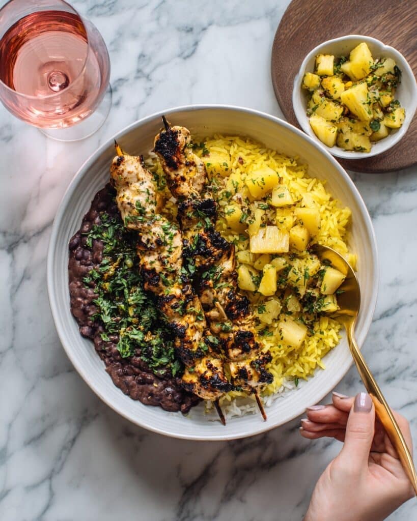 Cilantro Orange Chicken with Rice and Beans Recipe