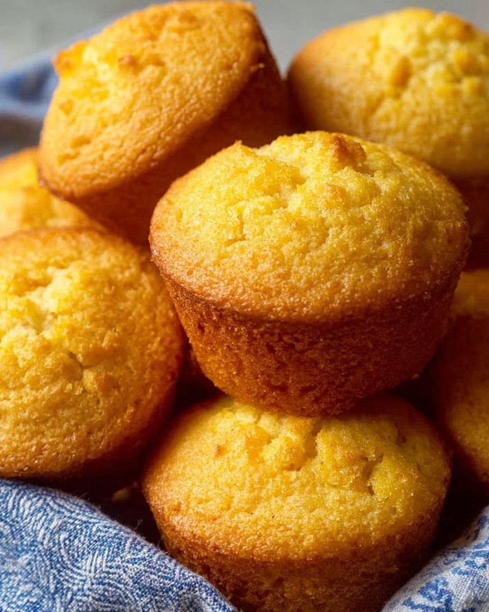 The image shows a close-up view of six small, round muffins in a metal baking tray. The muffins are golden brown with a slightly shiny, smooth top and a soft, fluffy texture. They sit inside the round, shallow molds of the tray, which has a dull, light gray color. In the background, a brush with a wooden handle is slightly out of focus. The whole scene is set on a white marbled textured surface. photo taken with an iphone --ar 4:5 --v 7