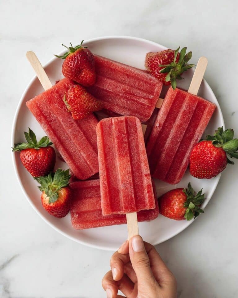 Homemade Strawberry Popsicles Recipe