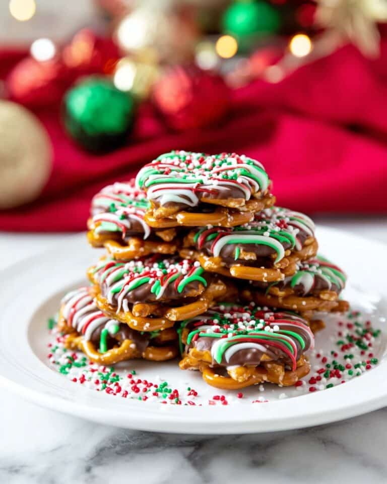 Christmas Caramel Pretzel Bites Recipe