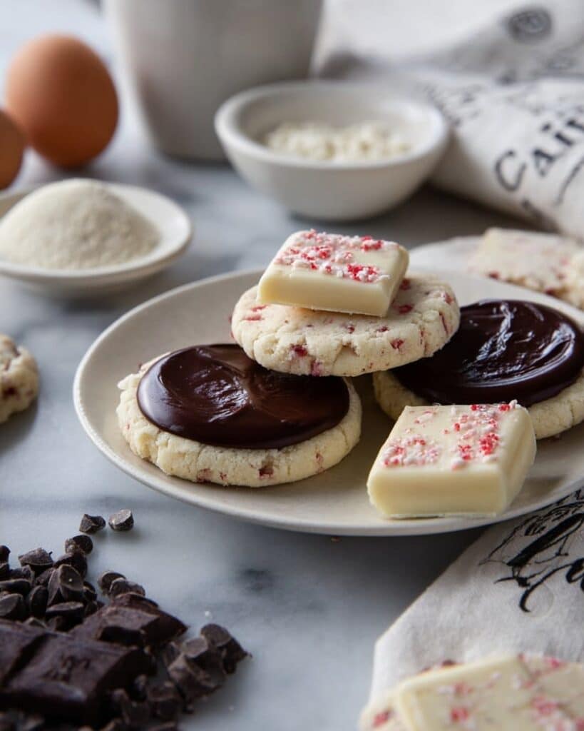 Chocolate Peppermint Bark Sugar Cookies Recipe