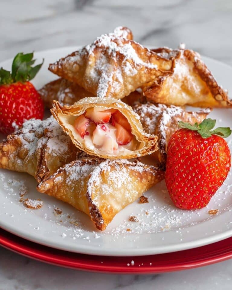 Air Fryer Strawberry Cheesecake Wontons Recipe