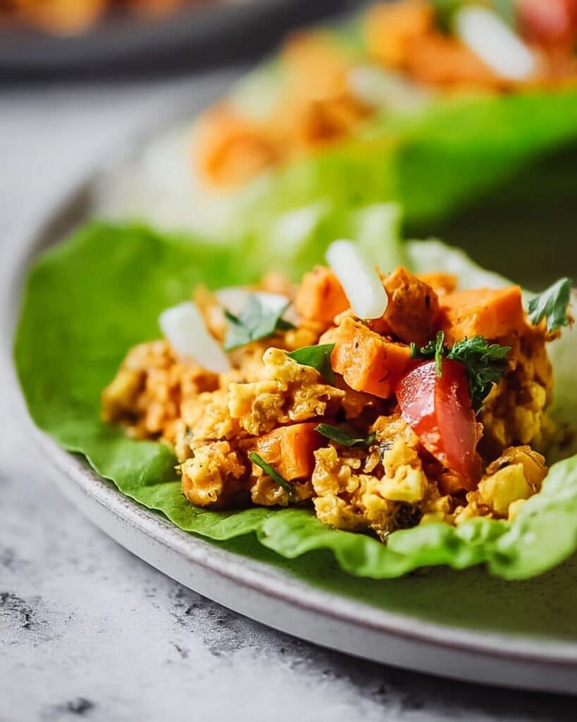Thai Peanut Chicken Lettuce Wraps Recipe