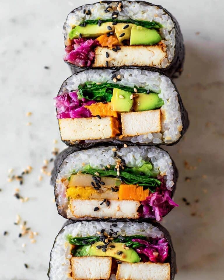 Onigirazu (Sushi Sandwich) with Tofu and Sweet Potato Options Recipe