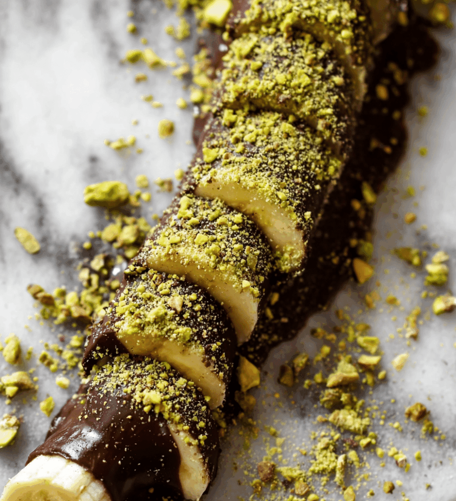 Chocolate Banana Sushi with Pistachios Recipe