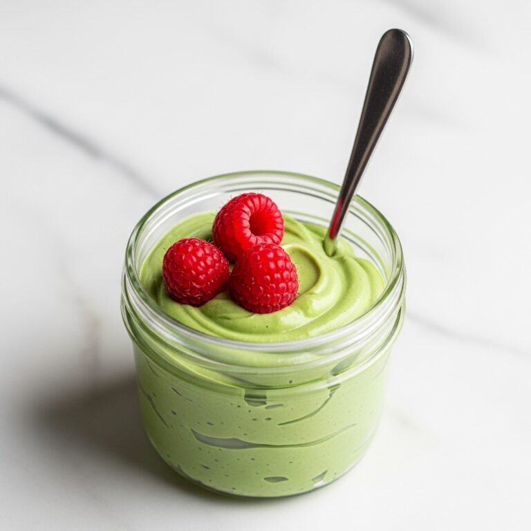 Matcha Coconut Pudding with Raspberries Recipe