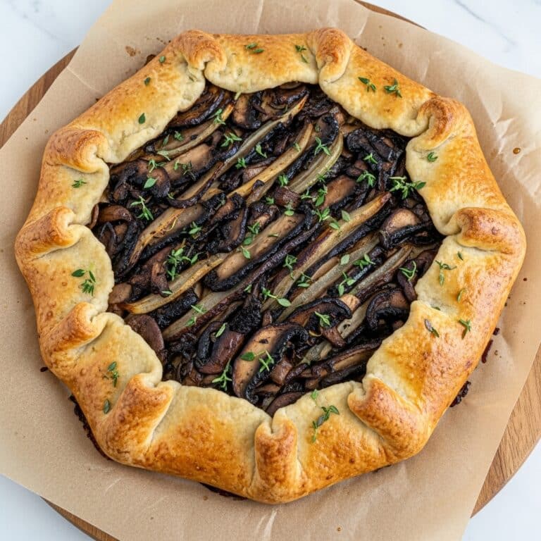Mushroom Galette with Blue Cheese and Herb Finish Recipe