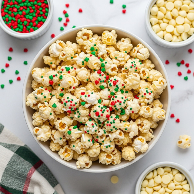 White Chocolate Christmas Popcorn Recipe