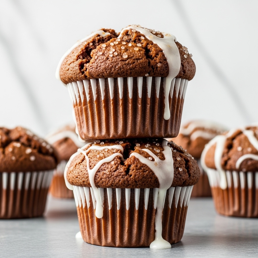 Gingerbread Muffins with Sweet Lemon Glaze Recipe