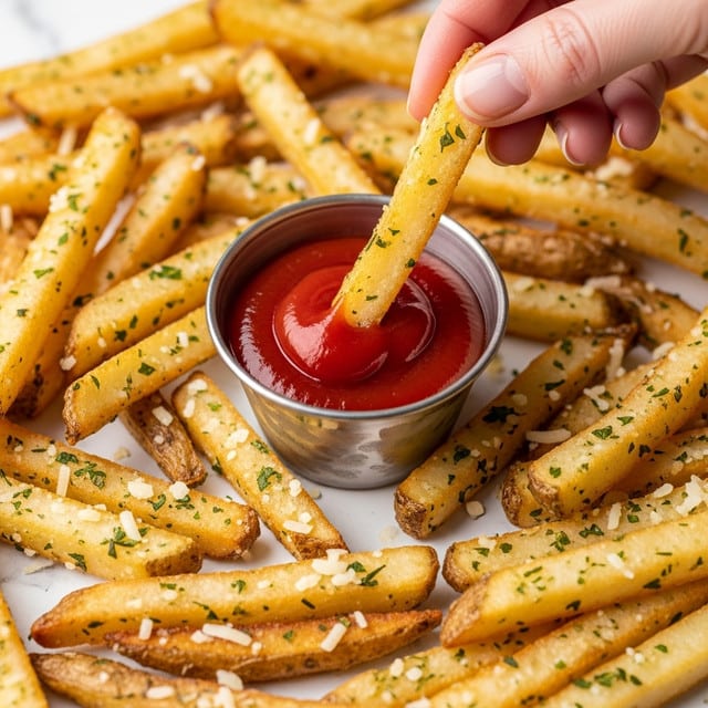 Baked Garlic Parmesan Fries Recipe
