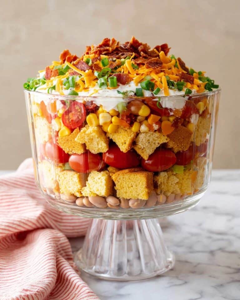 Cornbread Salad with Bacon and Ranch Dressing Recipe