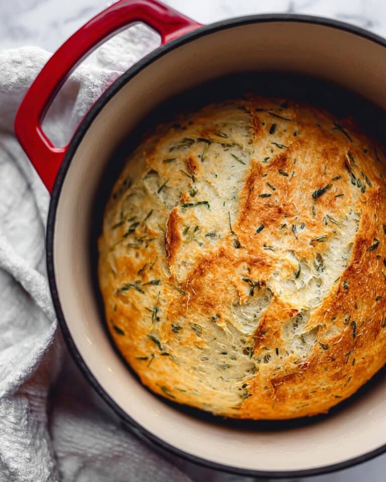 No Knead Rosemary Dutch Oven Bread Recipe