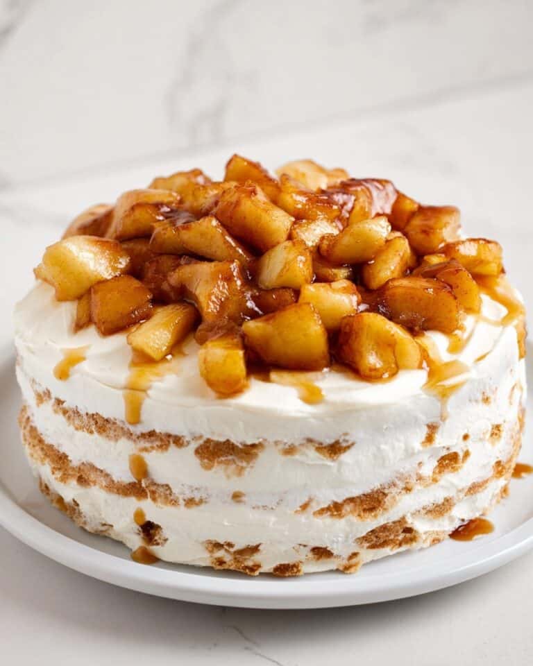 Caramel Apple Cheesecake Icebox Cake Recipe