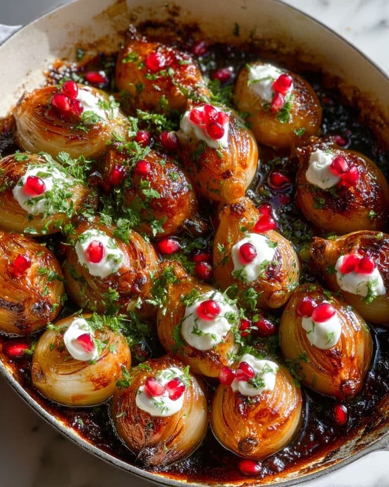 Stuffed Onions with Lamb and Port Wine Sauce Recipe