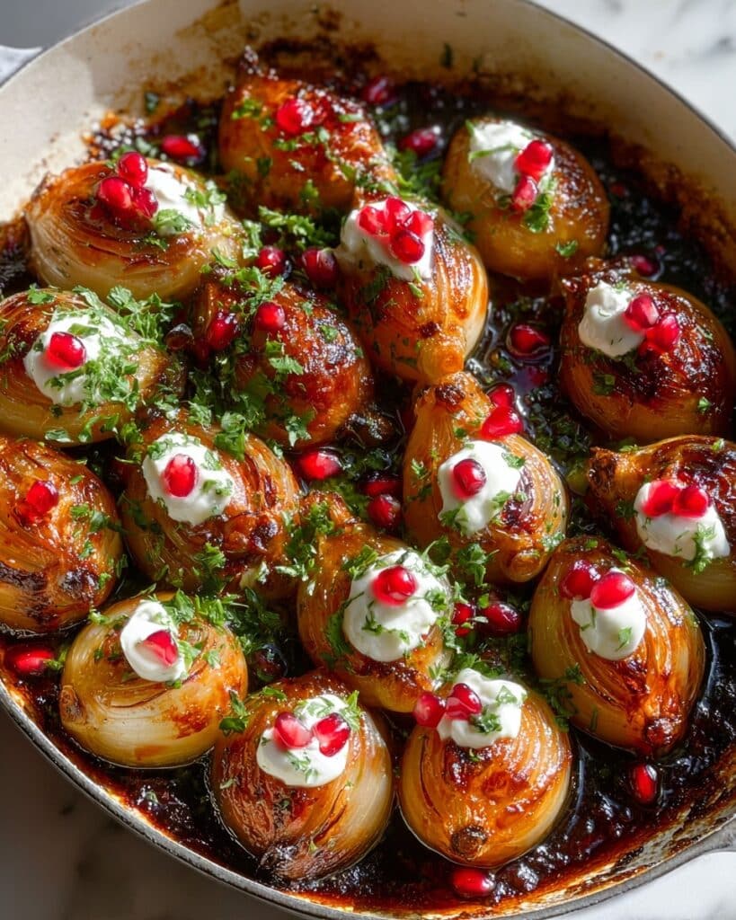 Stuffed Onions with Lamb and Port Wine Sauce Recipe