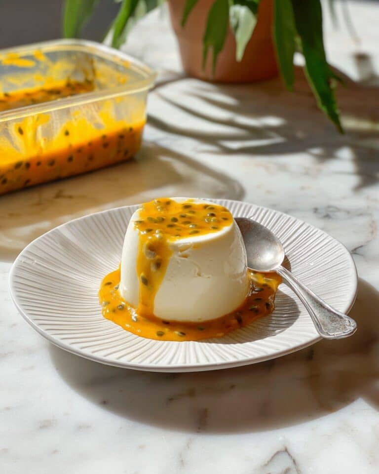 Vanilla Passionfruit Panna Cotta with Passionfruit Caramel Recipe