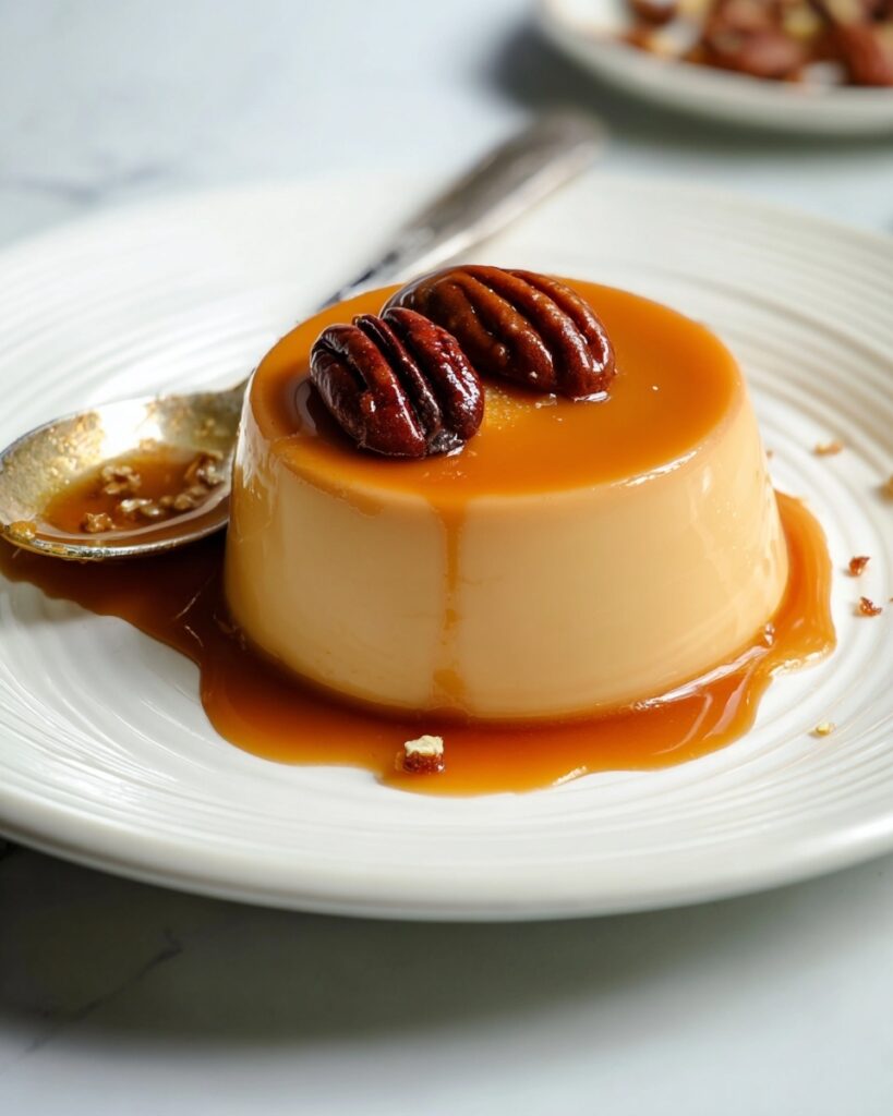 Carrot Panna Cotta with Bourbon Butterscotch and Toasted Pecans Recipe